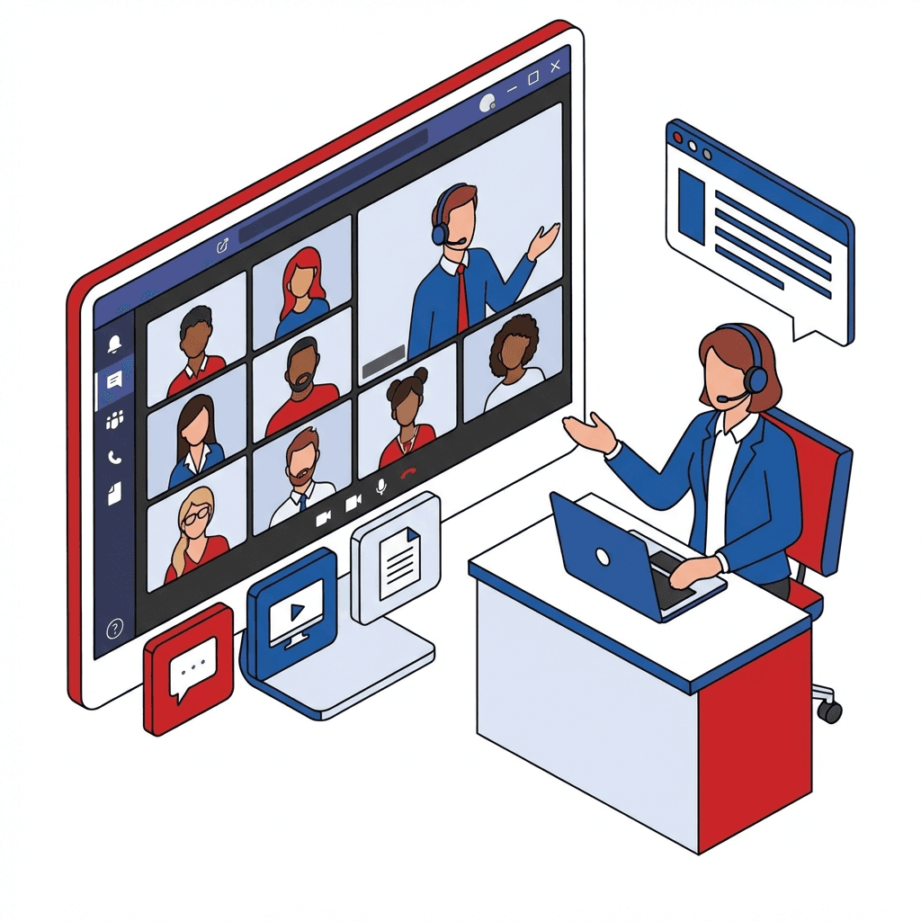 Soporte de comunicación ejecutiva en inglés para negocios
