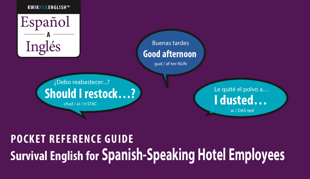 Hotel English for Spanish Speakers booklet cover