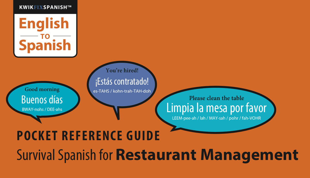 Restaurante Español para Gestión cubierta del folleto