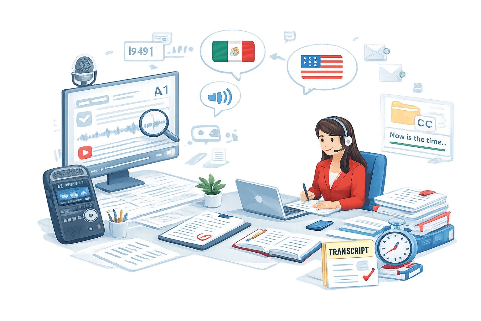 Multilingual transcription services